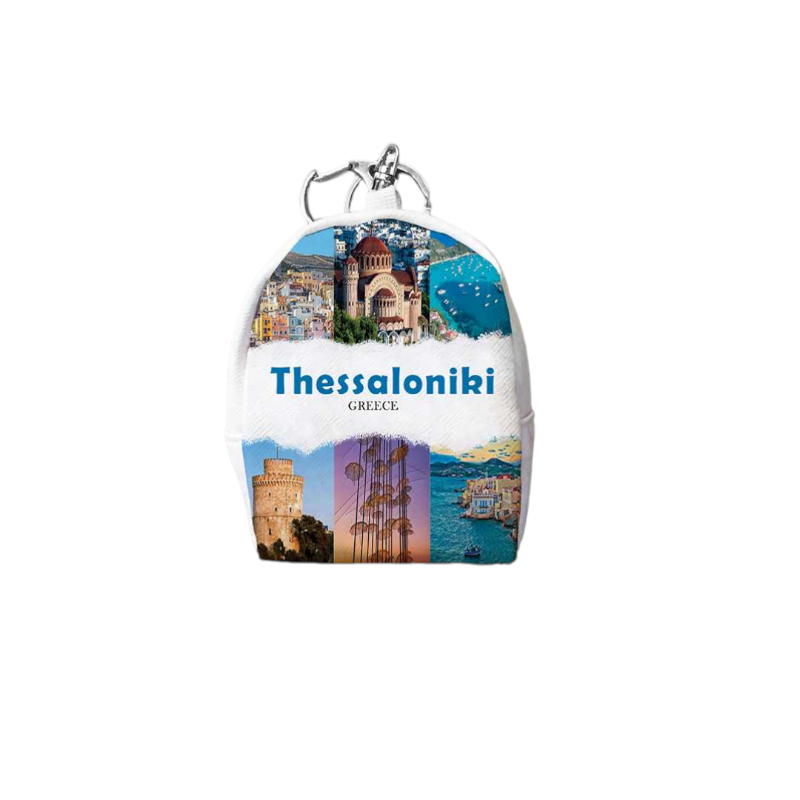 Σετ 12Χ - Πορτοφόλι Souvenir μπρελόκ mini - PVC - Thessaloniki - 7*9*4.5cm - 871785