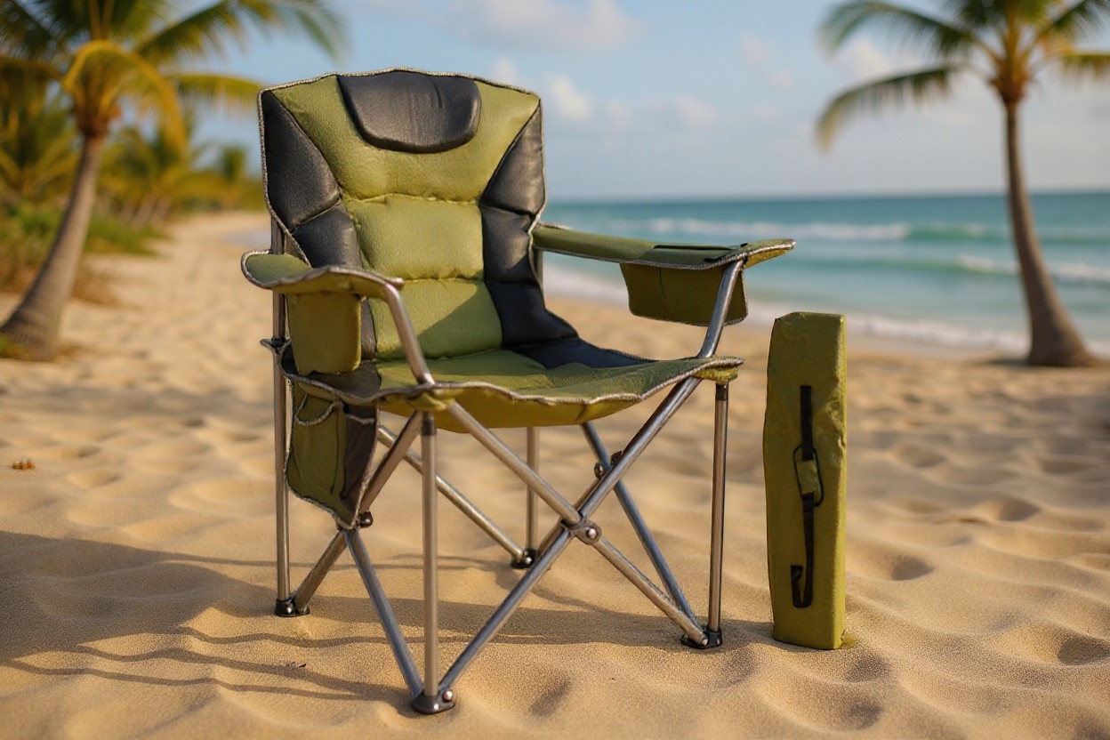 Πτυσσόμενη καρέκλα camping - 1055L - 241781 - Green - Image 2