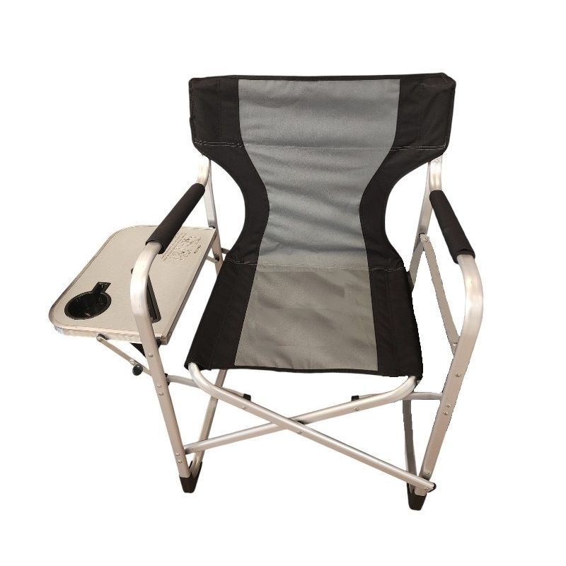Πτυσσόμενη καρέκλα camping με ενσωματωμένο τραπεζάκι - 1805-1 - 170136 - Grey