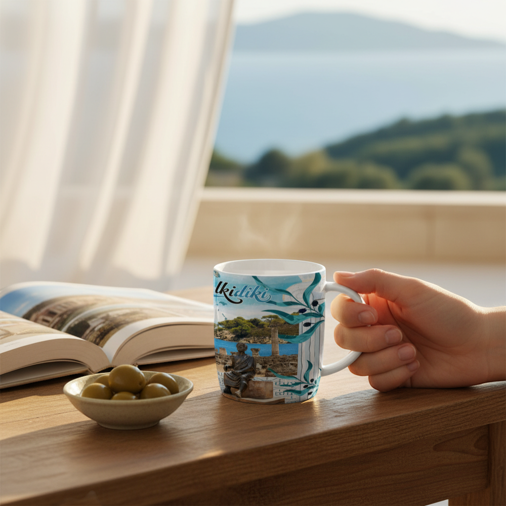 Σετ κεραμική κούπα Souvenir με κουτάλι - Chalkidiki - 241147 - Image 2