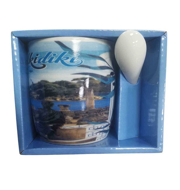 Σετ κεραμική κούπα Souvenir με κουτάλι - Chalkidiki - 241147 - Image 3