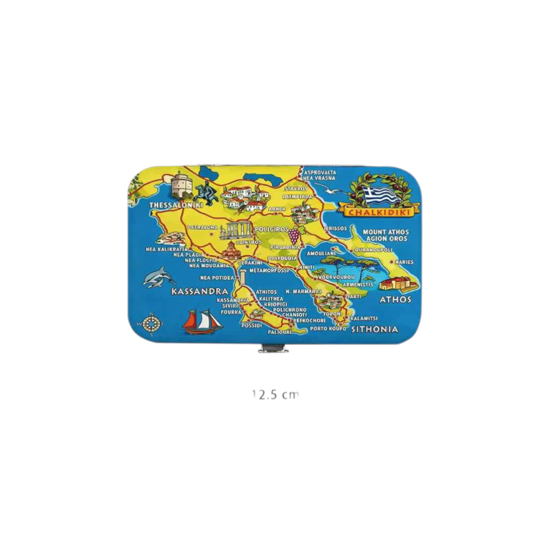 Σετ 12Χ - Κασετίνα περιποιήσης νυχιών σε θήκη Souvenir - Chalkidiki - 871862