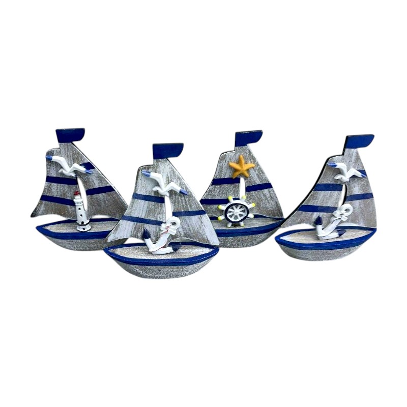 Διακοσμητικό Souvenir Καραβάκι - Σετ 8 τεμάχια - L2026-30ABCD - 125562