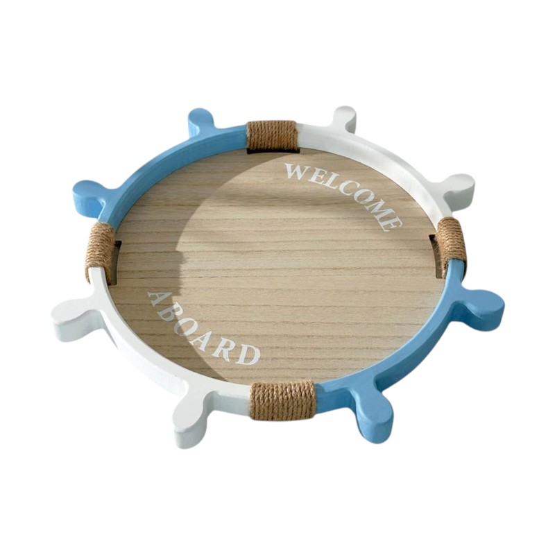 Διακοσμητικό Souvenir δίσκος - Ναυτικό Τιμόνι - 43cm - L2026-26B - 125555