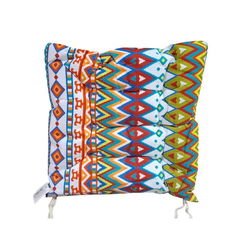 Μαξιλάρι καρέκλας - 40x40cm - 720187 - White/Green