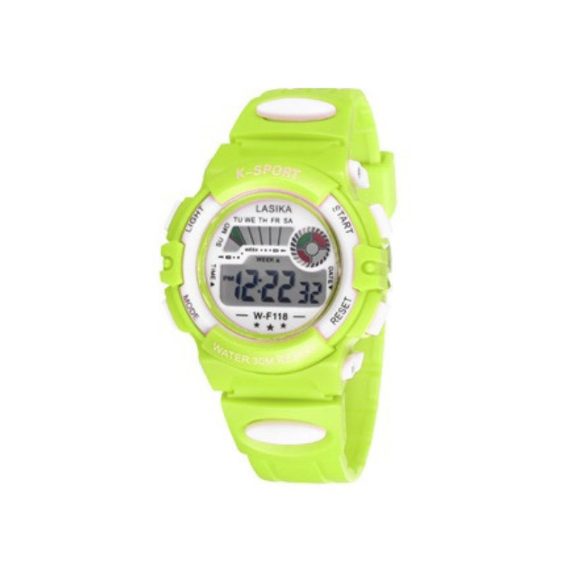 Παιδικό ψηφιακό ρολόι χειρός - WF118 - Lasika - 115145 - Yellow/Green Fluo