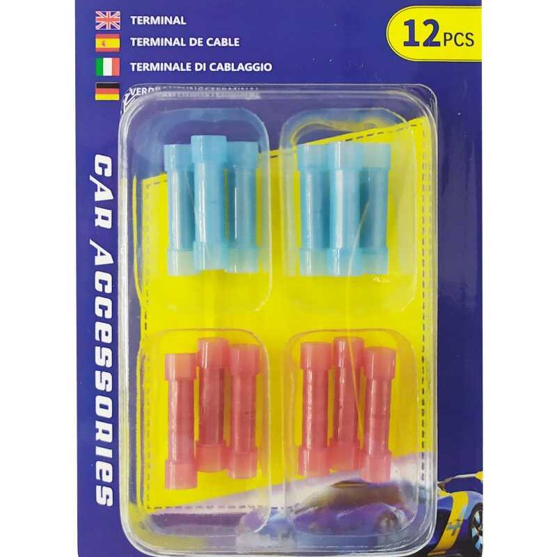 Σετ ακροδέκτες καλωδίων κυλινδρικοί - Male & Female - 12pcs - 142917