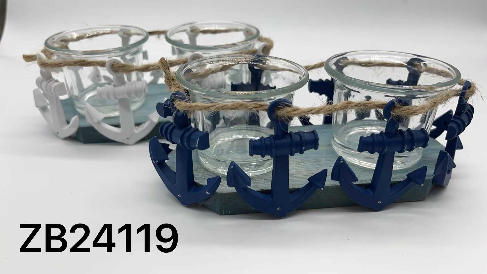 Σετ διακοσμητικά Souvenir - Βάση κεριών ρεσώ - 2 τεμάχια - ZB24119 - 251636 - Image 2