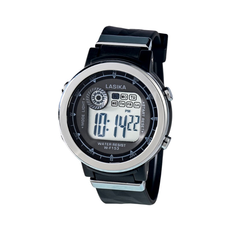Ψηφιακό ρολόι χειρός - WF153 - Lasika - 115150 - Black/Silver